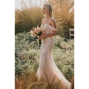 Lulus Endless Dedication White Embroidered Off-the-shoulder Maxi Dress - Size 4